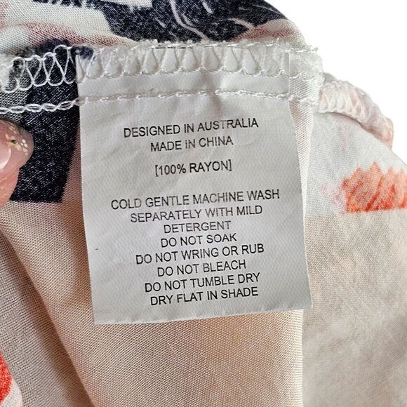 Abel The Label Open Back Orange Black Color Summer Dress Sz S - Picture 10 of 12